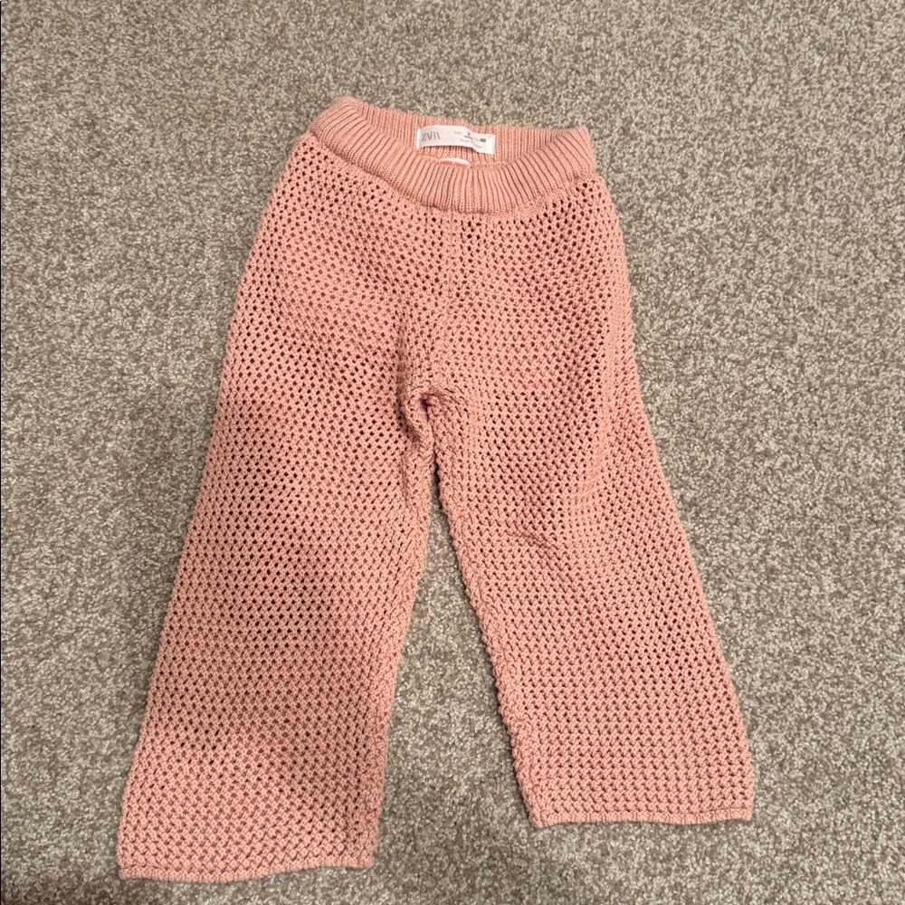 Zara Blush Knit Trousers